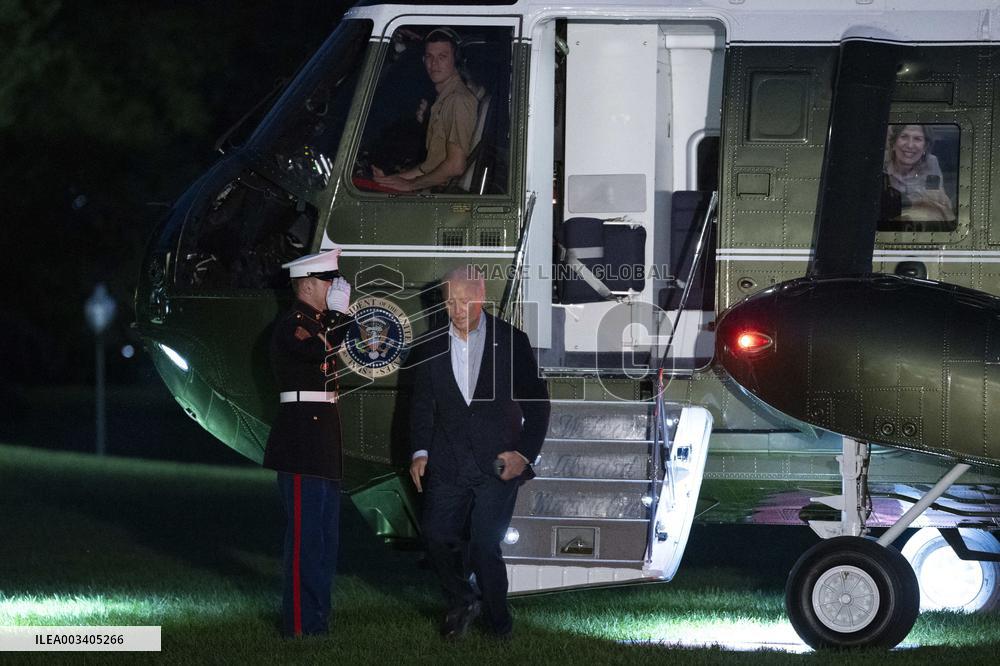 President Joe Biden returns to the White House