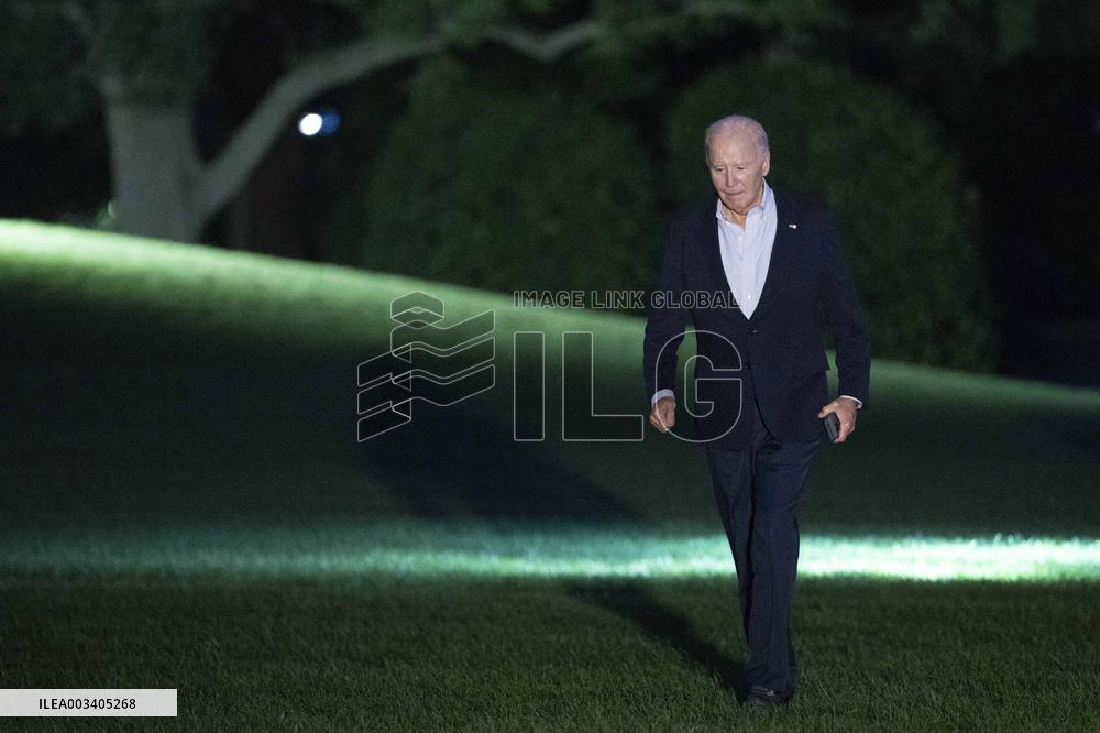President Joe Biden returns to the White House