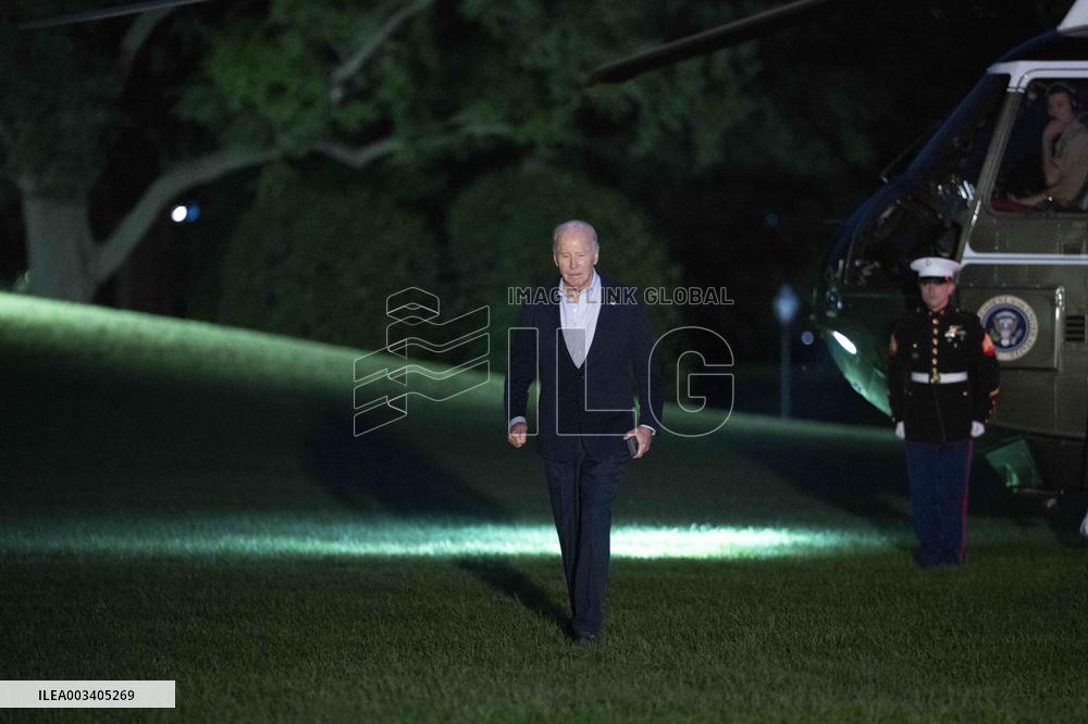 President Joe Biden returns to the White House