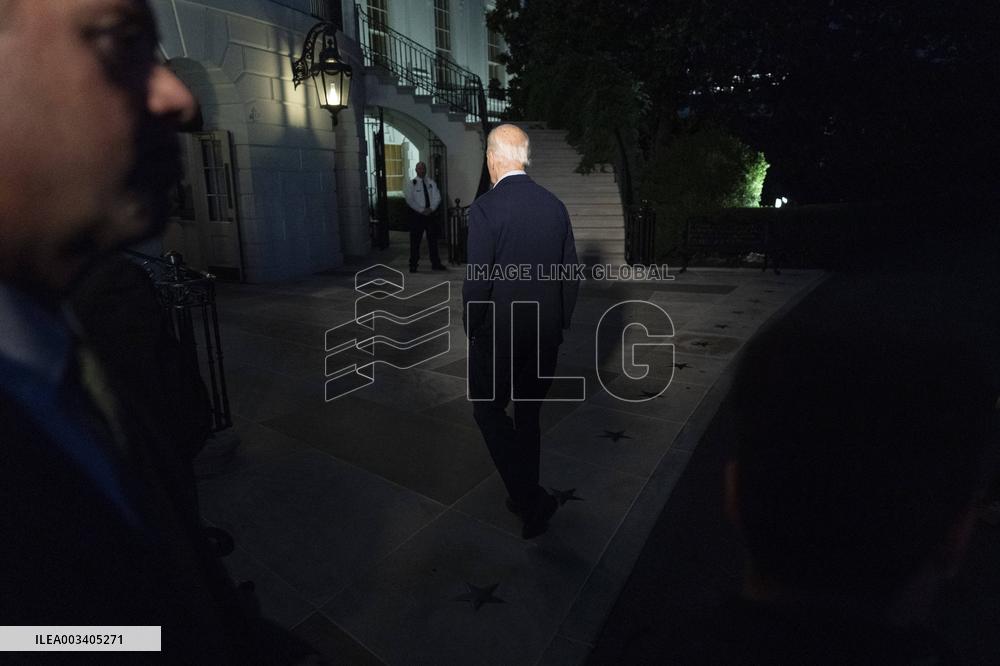 President Joe Biden returns to the White House