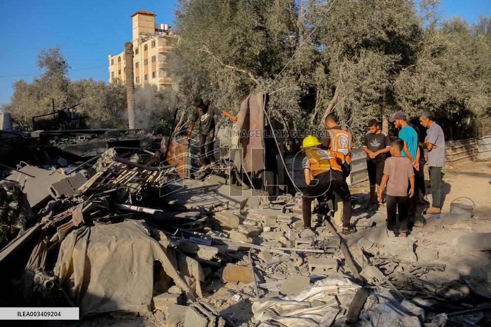 Israeli Airstrike Deir al-Balah - Gaza Strip