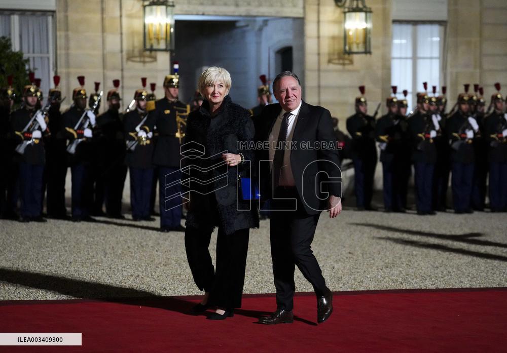 Justin Trudeau And Canadian Officials Arrive At Elysee - Paris