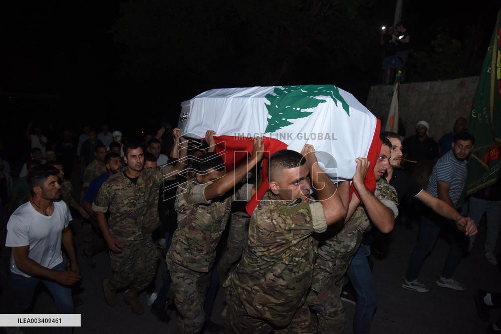 Funeral of A Lebanese soldier in Al-Minieh