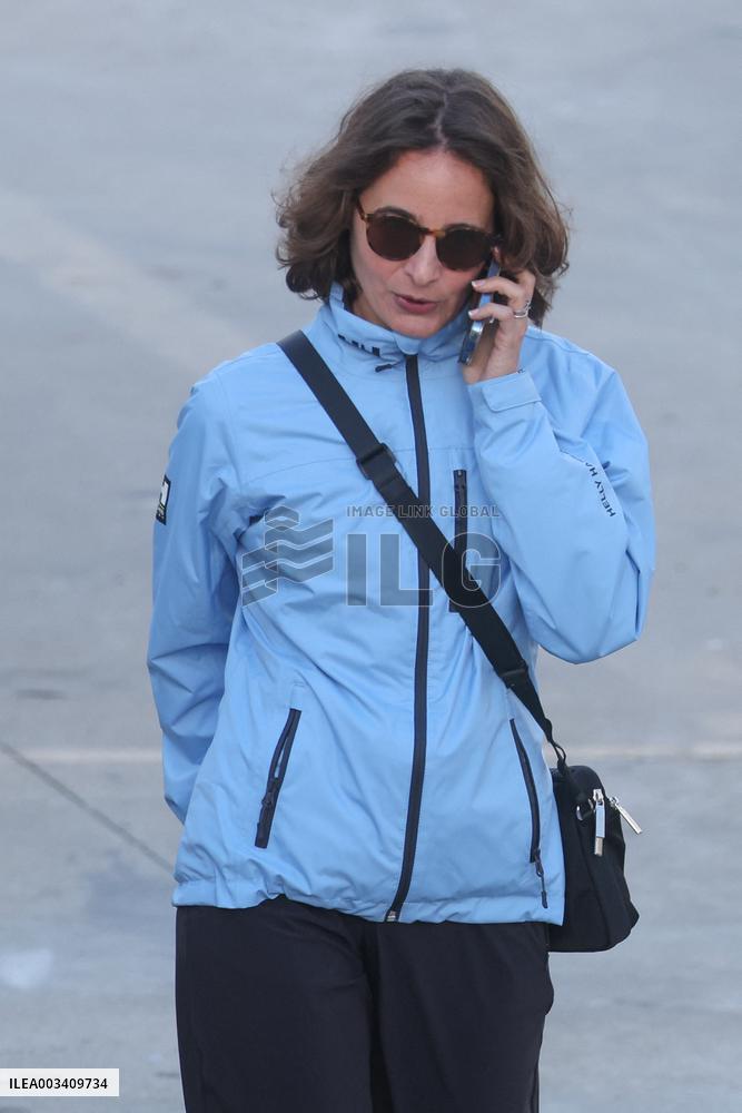 King Juan Carlos, Infanta Elena And Laurence Debray At Marina - Spain