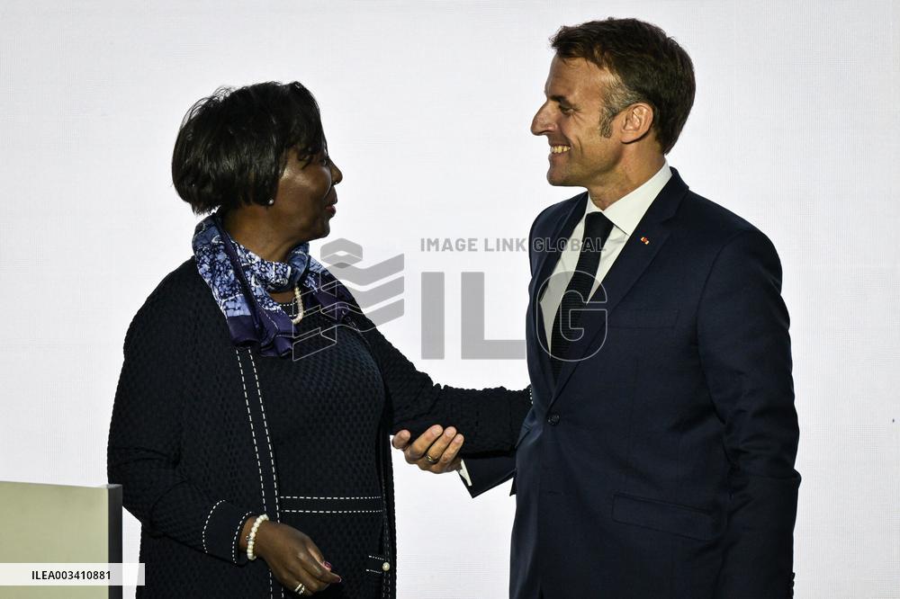 Press conference of Emmanuel Macron at Grand Palais FA