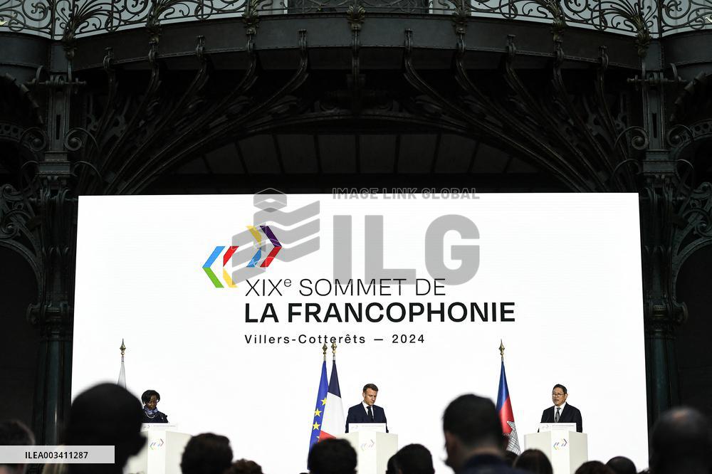 Press conference of Emmanuel Macron at Grand Palais FA