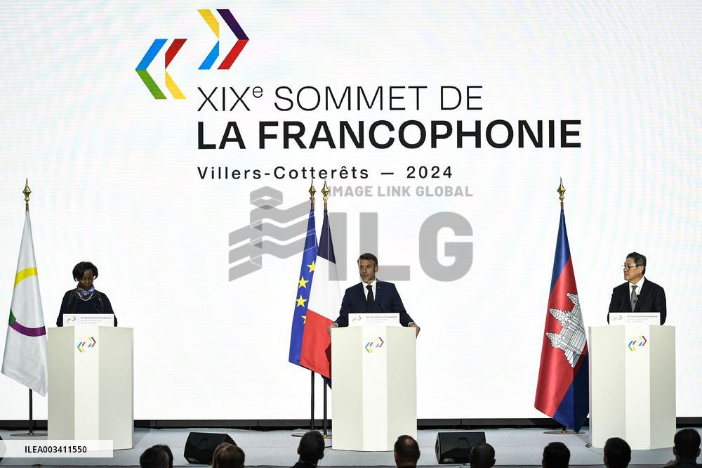 Press conference of Emmanuel Macron at Grand Palais FA