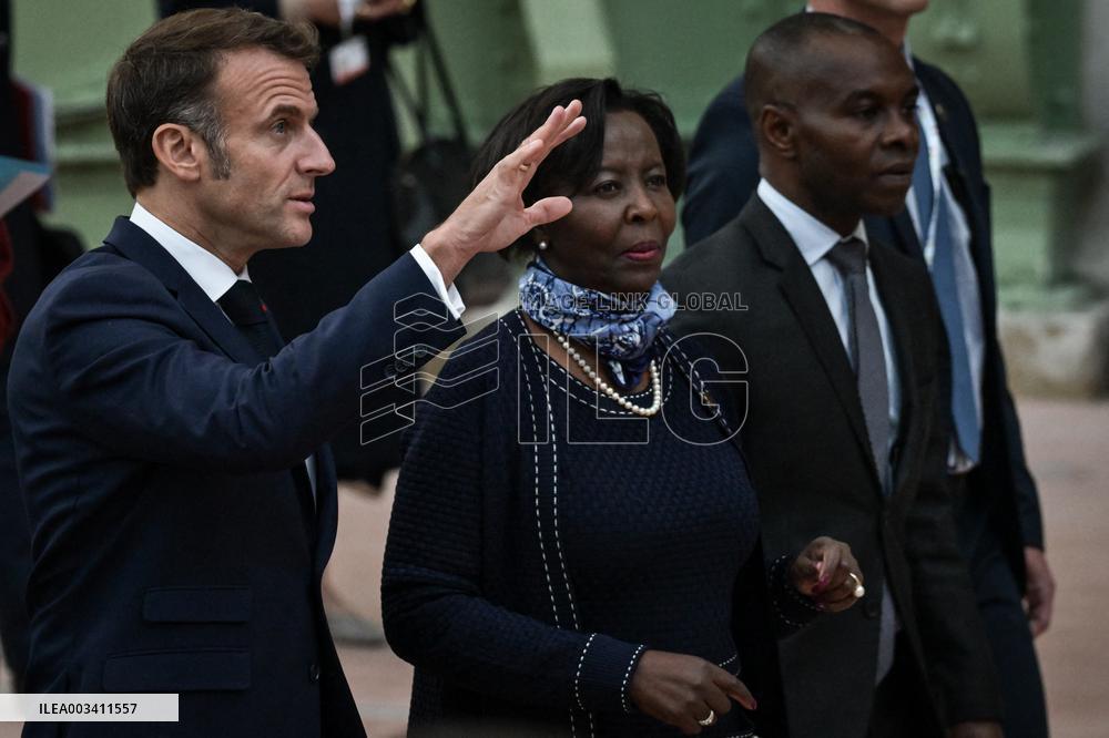 Press conference of Emmanuel Macron at Grand Palais FA