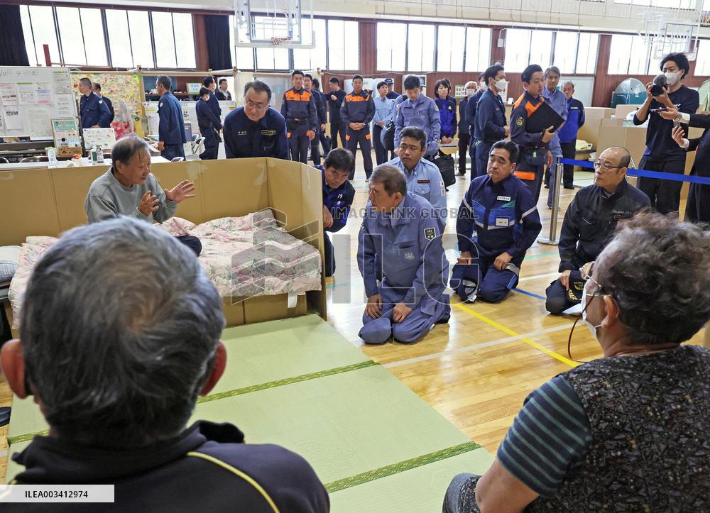Japan PM visits flood-hit central Japan city