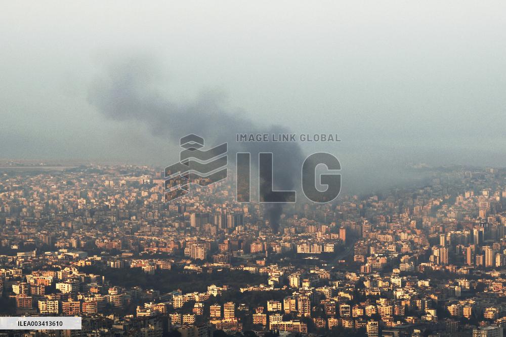 Israeli Airstrikes On the Ghobeiry Area - Lebanon