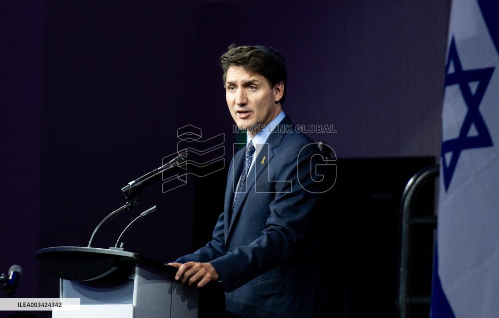 Justin Trudeau At Commemorative Event In Solidarity With Jewish Community Members - Ottawa