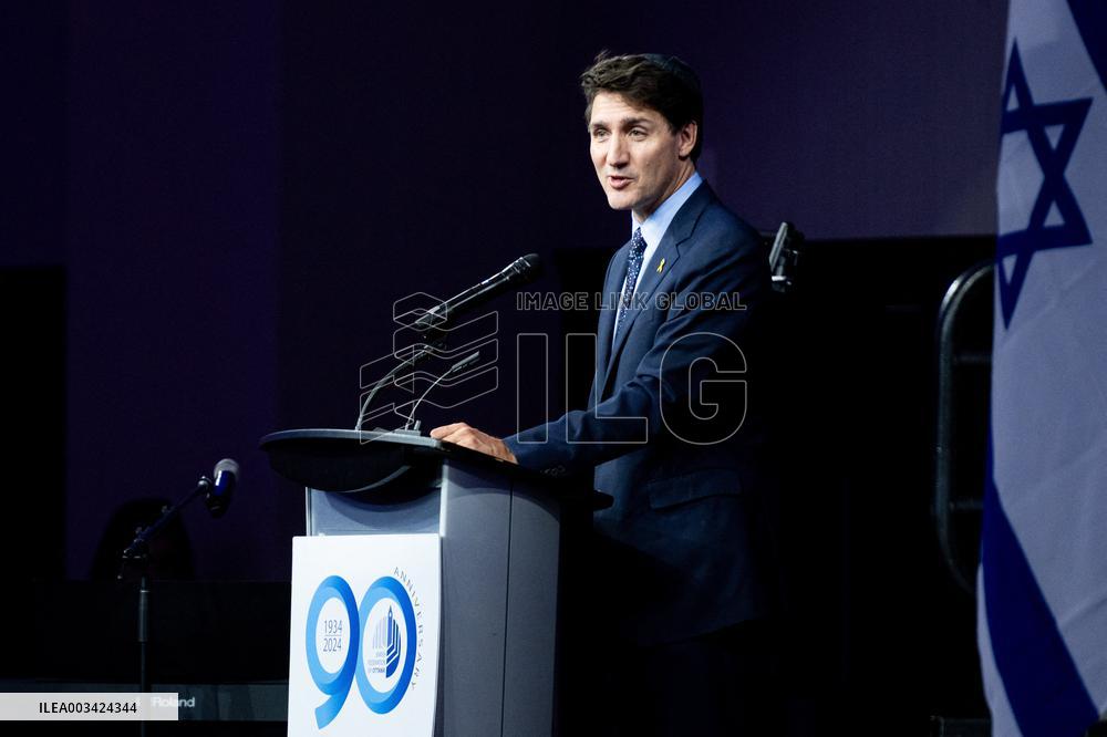 Justin Trudeau At Commemorative Event In Solidarity With Jewish Community Members - Ottawa
