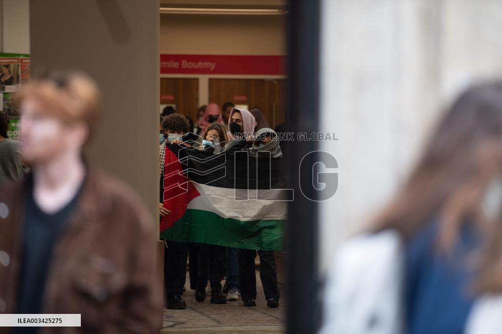 Pro-Palestian Rally At Sciences Po - Paris