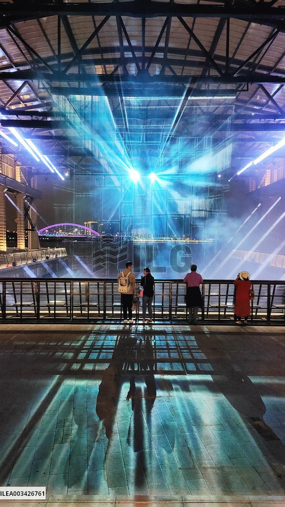 Industrial Ruins Night View in Shanghai