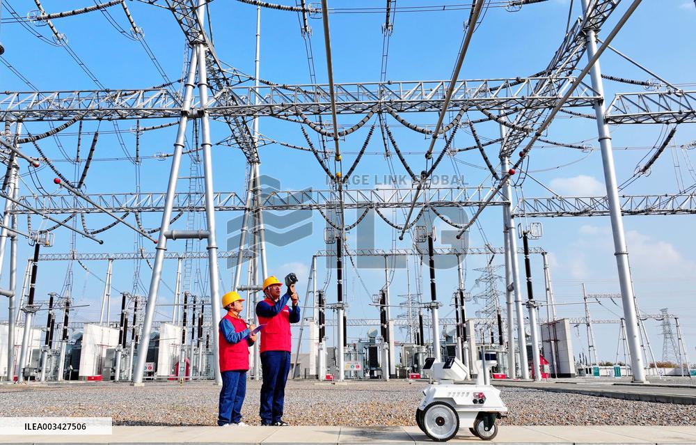 A Intelligent Robot Inspects The Substation in Chuzhou
