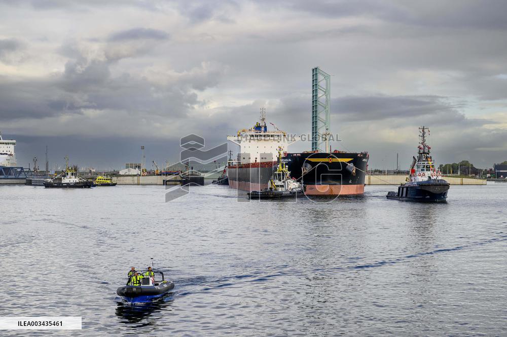 King Willem-Alexander And King Filip Open New Lock - Terneuzen