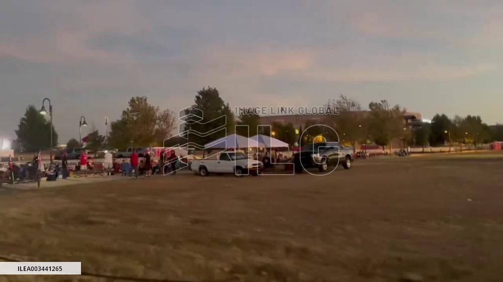 US: Trump Supporters Line Up One Day Before His Rally In Prescott, AZ