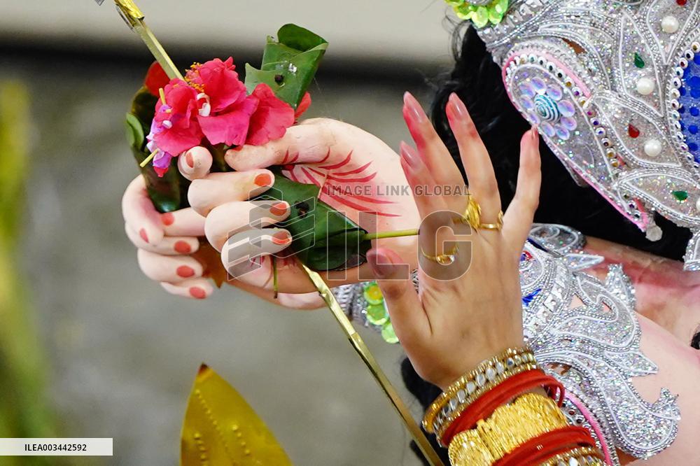 Sindoor Khela Celebration At Durga Puja Festival - Ajmer