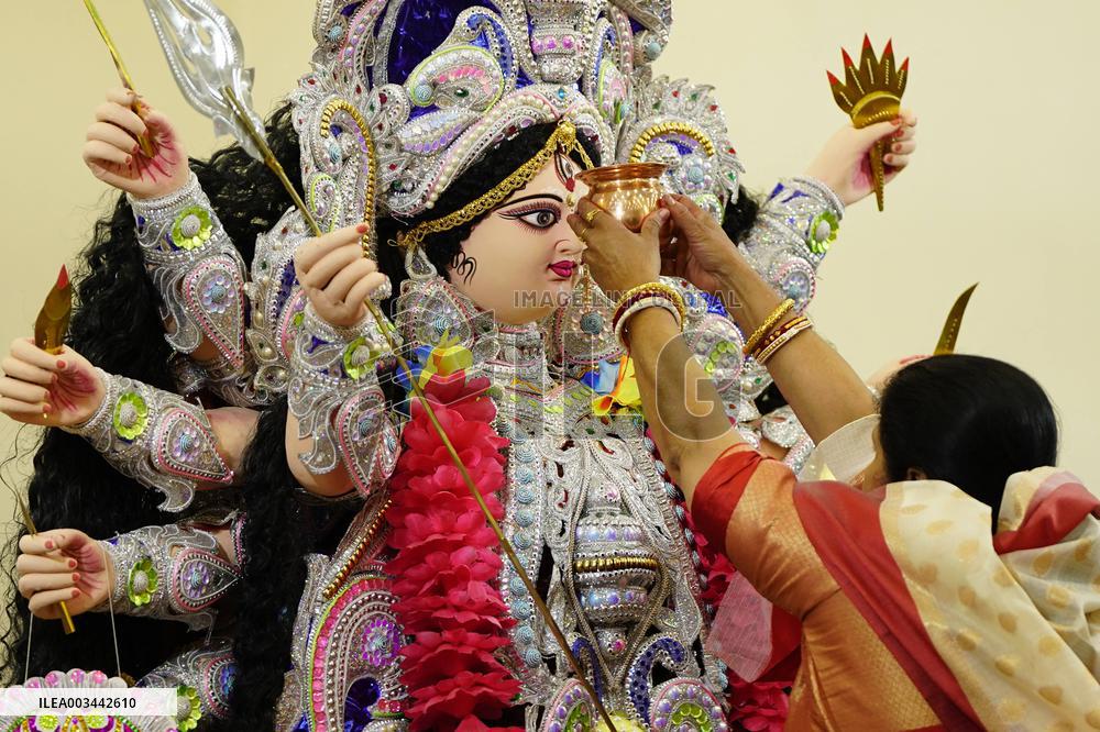 Sindoor Khela Celebration At Durga Puja Festival - Ajmer