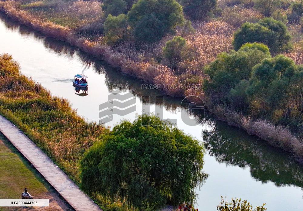 Qiachuan Wetland in The Yellow River in Weinan