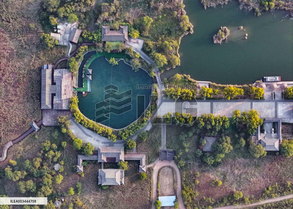 Qiachuan Wetland in The Yellow River in Weinan