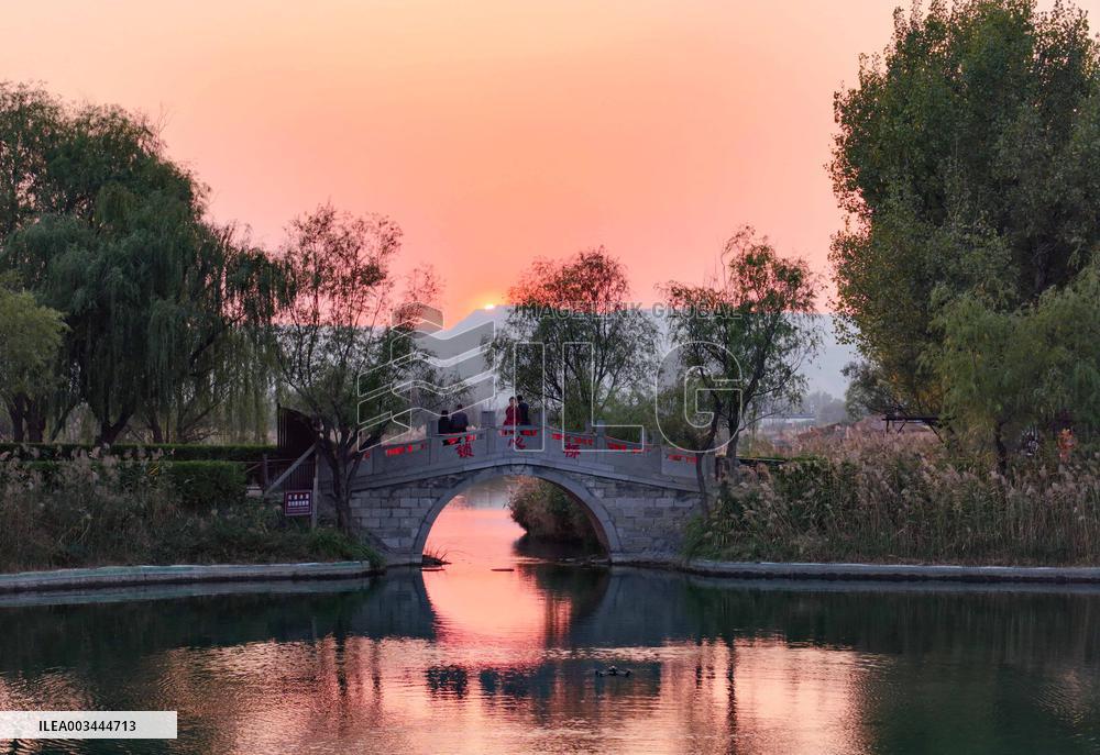 Qiachuan Wetland in The Yellow River in Weinan