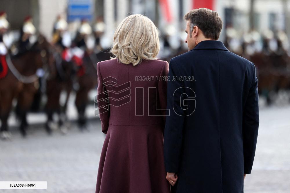 Belgian Royal Couple Attend A Ceremony At The Arc De Triomphe - Paris