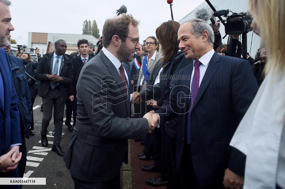 French Minister for the Economy Visits Sanofi - Lisieux - France