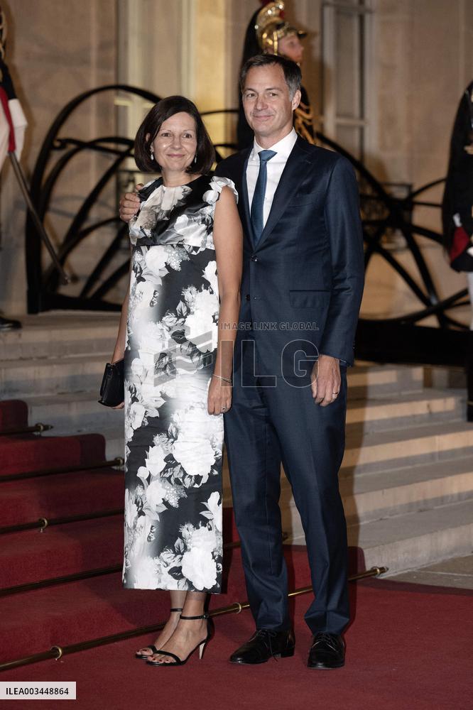 State Dinner in Honor of King and Queen of Belgium At Elysee - Paris