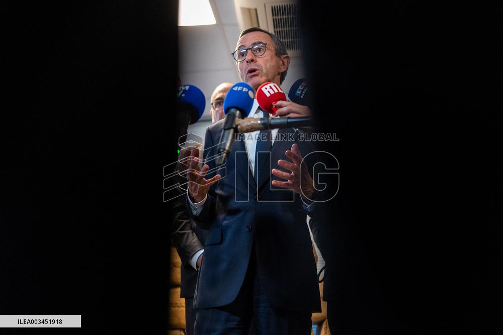 Bruno Retailleau at Sub-Directorate of the Judicial Police - Nanterre