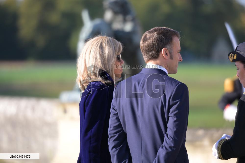 Belgium Royal Couple At Castle of Chantilly