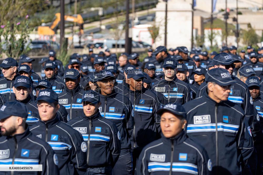 Celebrating 3 Years Of The Paris Municipal Police Force - Paris