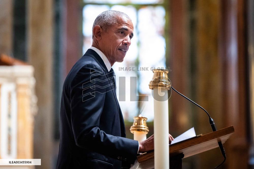 President Biden delivers eulogy for Ethel Kennedy in DC