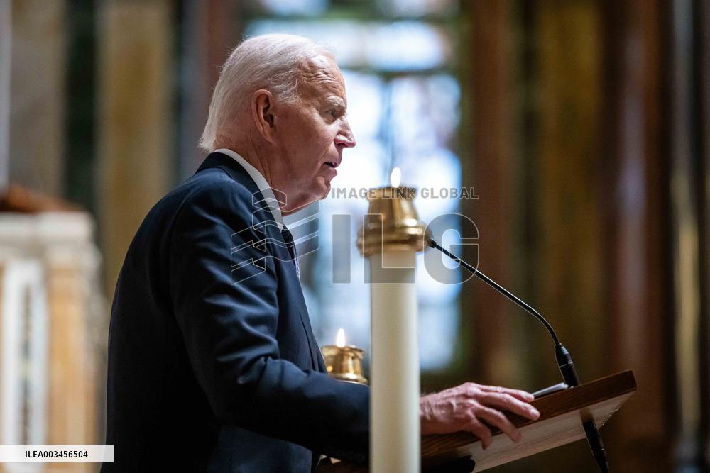 President Biden delivers eulogy for Ethel Kennedy in DC