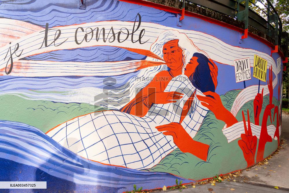 Inauguration Of The Human Rights Wall - Paris