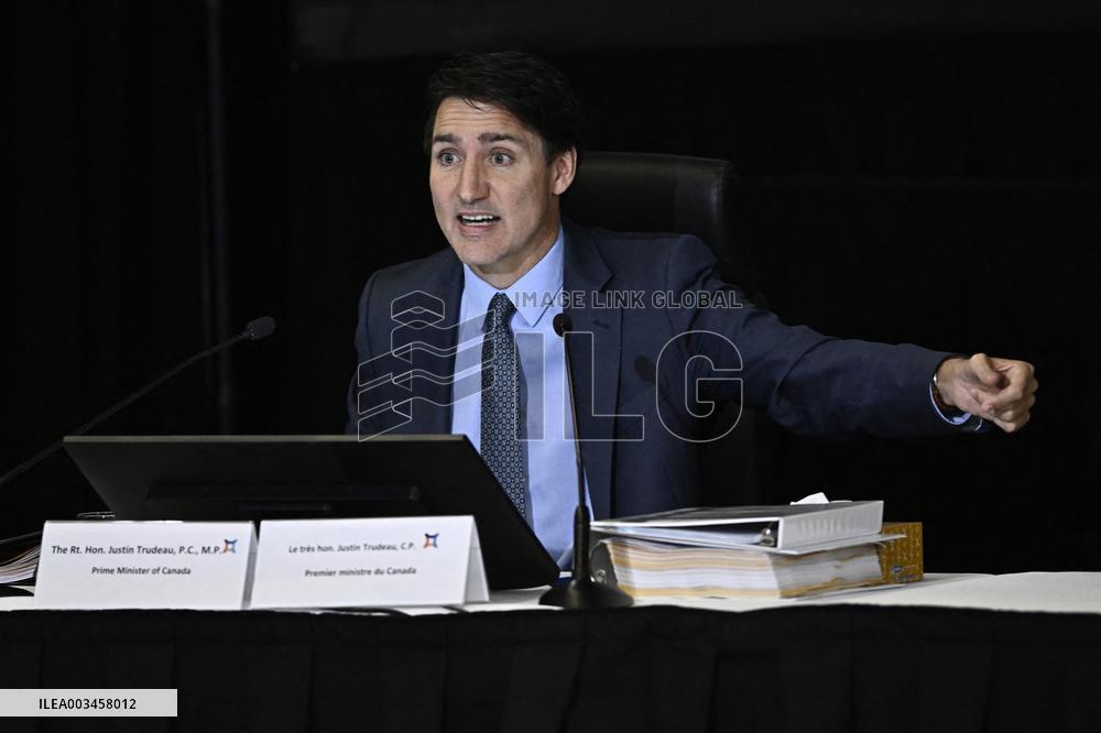 Justin Trudeau At The Foreign Interference Commission - Ottawa