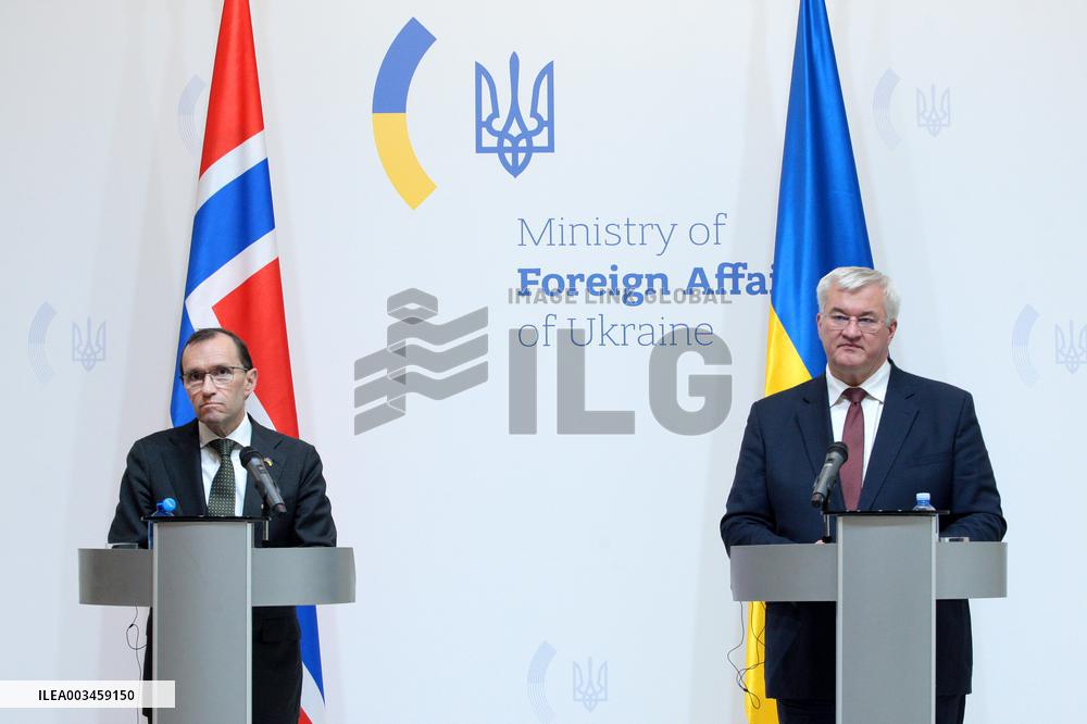 Joint news conference of Ukrainian and Norwegian FMs in Kyiv
