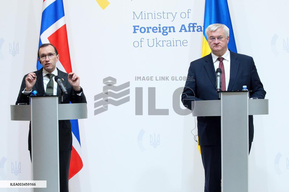 Joint news conference of Ukrainian and Norwegian FMs in Kyiv