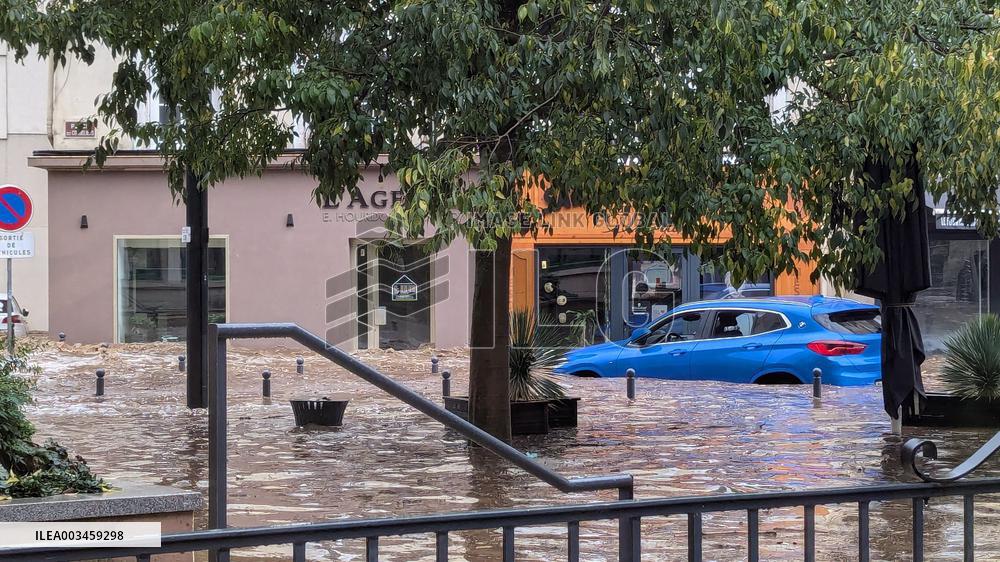 Flooding Following Heavy Rain - Annonay