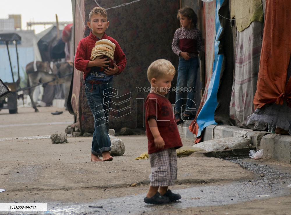 Displaced Palestinian In Deir al-Balah - Gaza