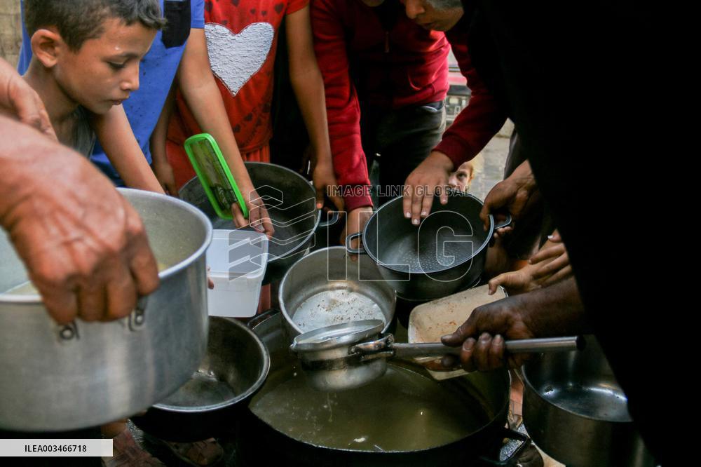Displaced Palestinian In Deir al-Balah - Gaza