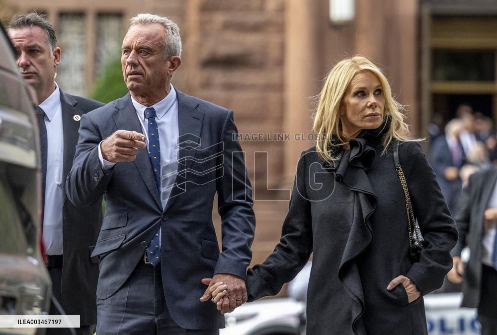 Robert F Kennedy Jr Attends Ethel Kennedy’s Funeral - DC