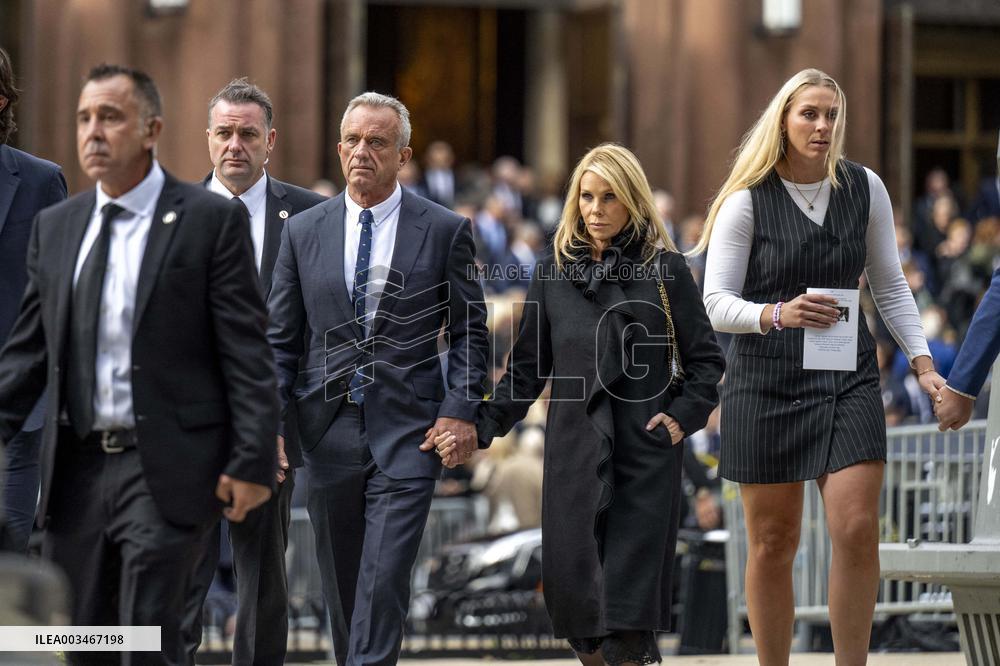 Robert F Kennedy Jr Attends Ethel Kennedy’s Funeral - DC