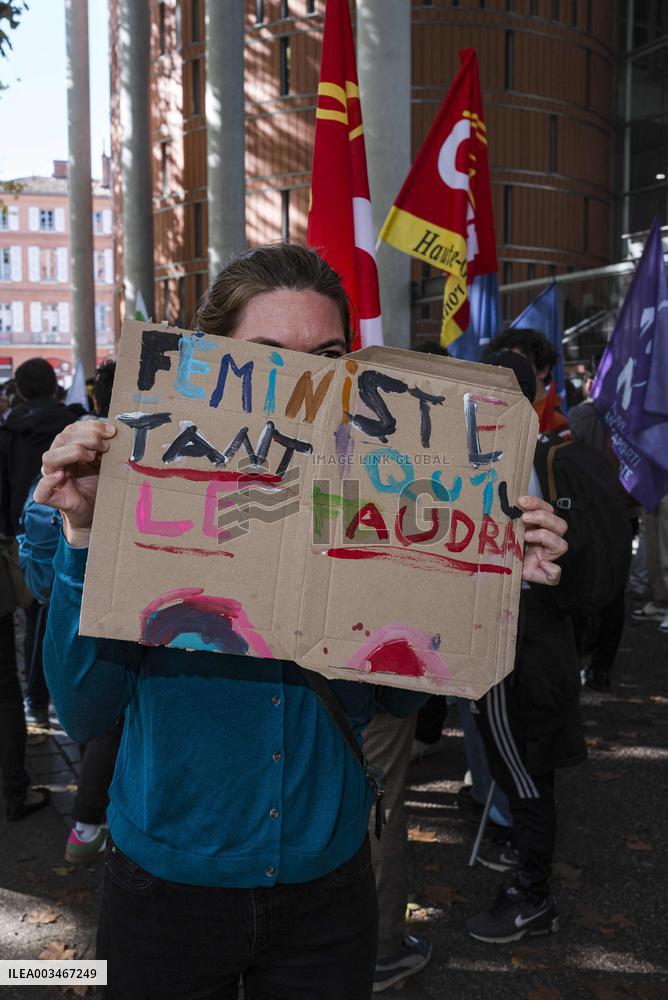 Demo against sexual violence at the Palais de Justice in Toulouse