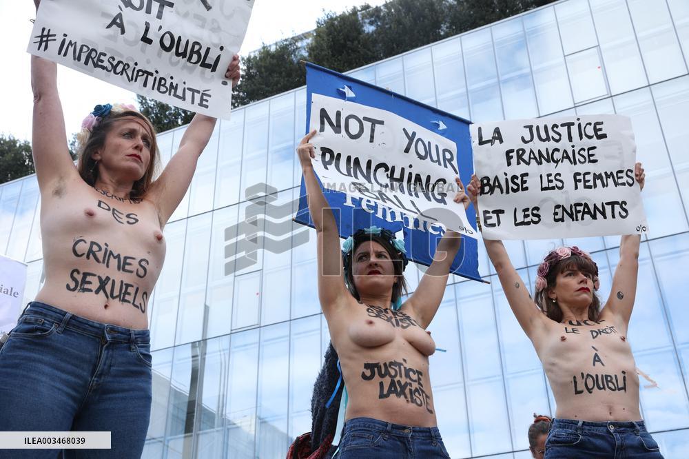 Rally in front of the court against sexual violence - Paris