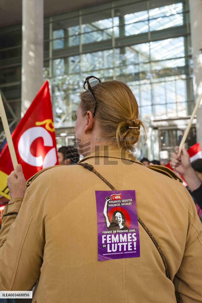 Demo against sexual violence at the Palais de Justice in Toulouse