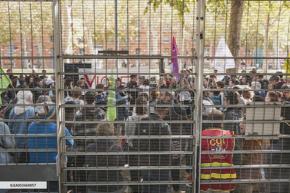Demo against sexual violence at the Palais de Justice in Toulouse