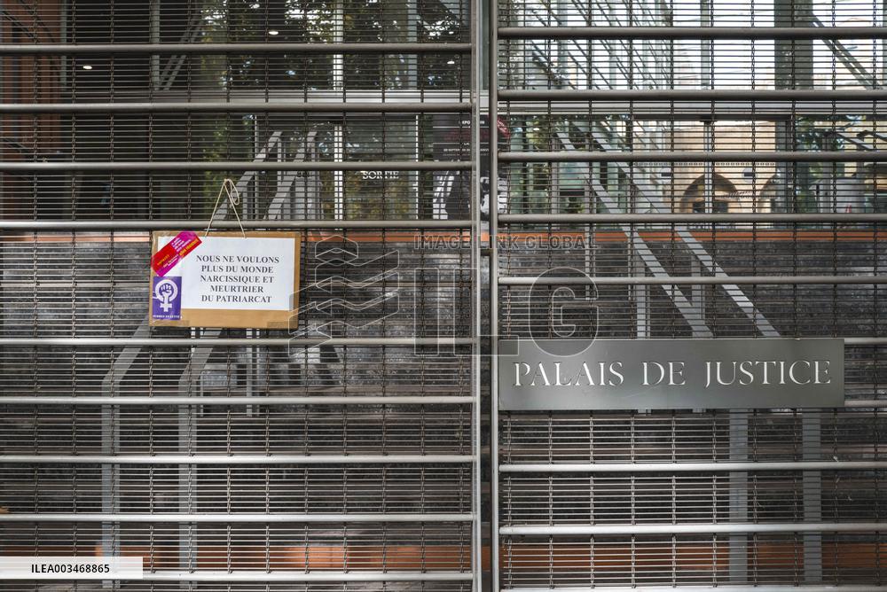 Demo against sexual violence at the Palais de Justice in Toulouse
