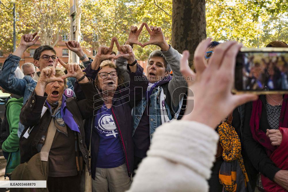 Demo against sexual violence at the Palais de Justice in Toulouse