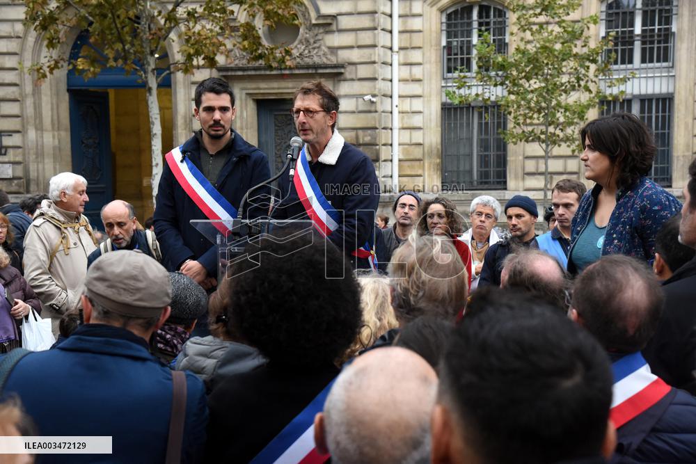 Rally In Tribute To The Killed Cyclist - Paris